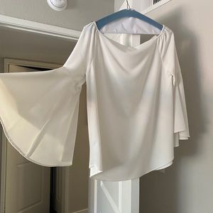 Bell-Sleeve White Blouse